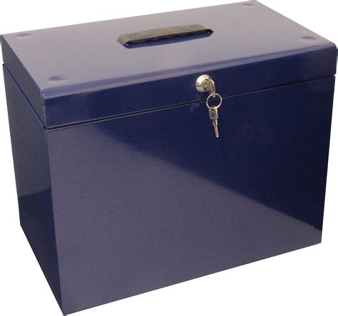 cathedral metal a4 file box blue|Cathedral Products A4 Steel File Box with Starter .